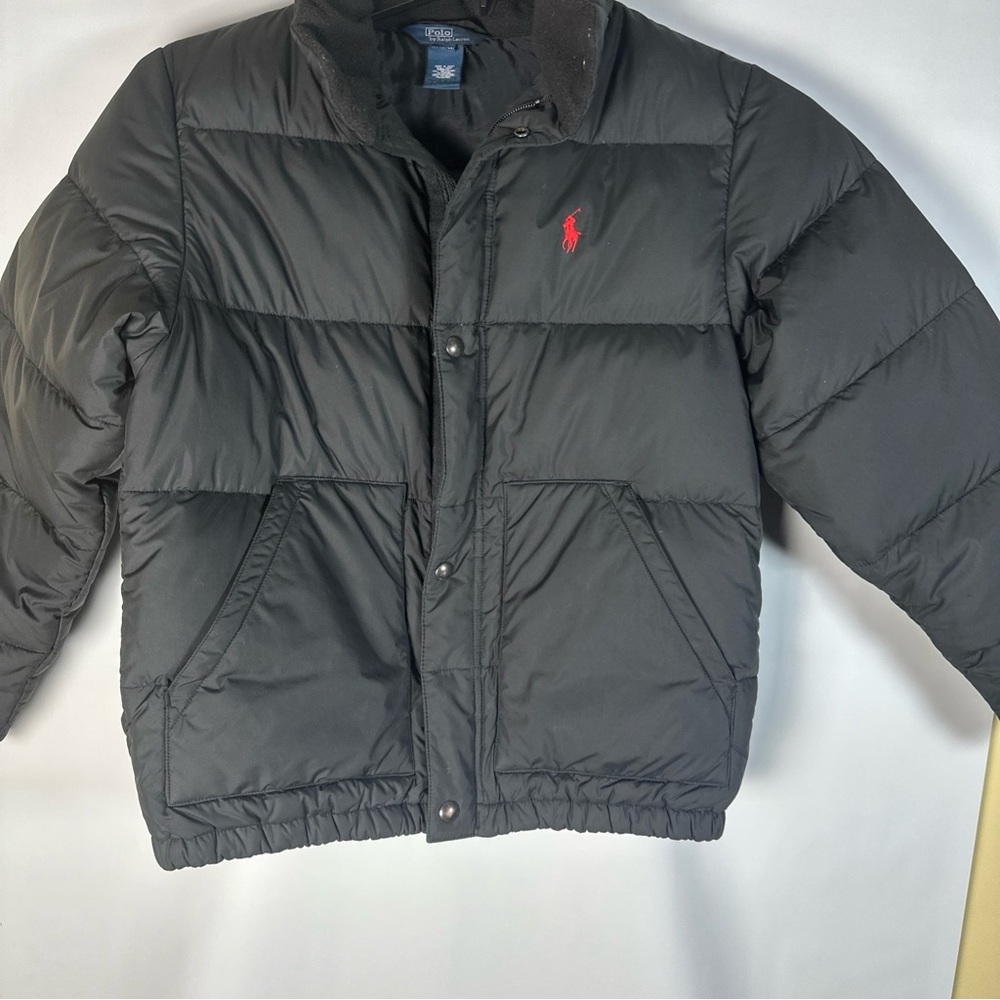 Polo RALPH LAUREN Kids EXTRA M 12/14  Black Puffer JACKET Down & Waterfowl COAT
